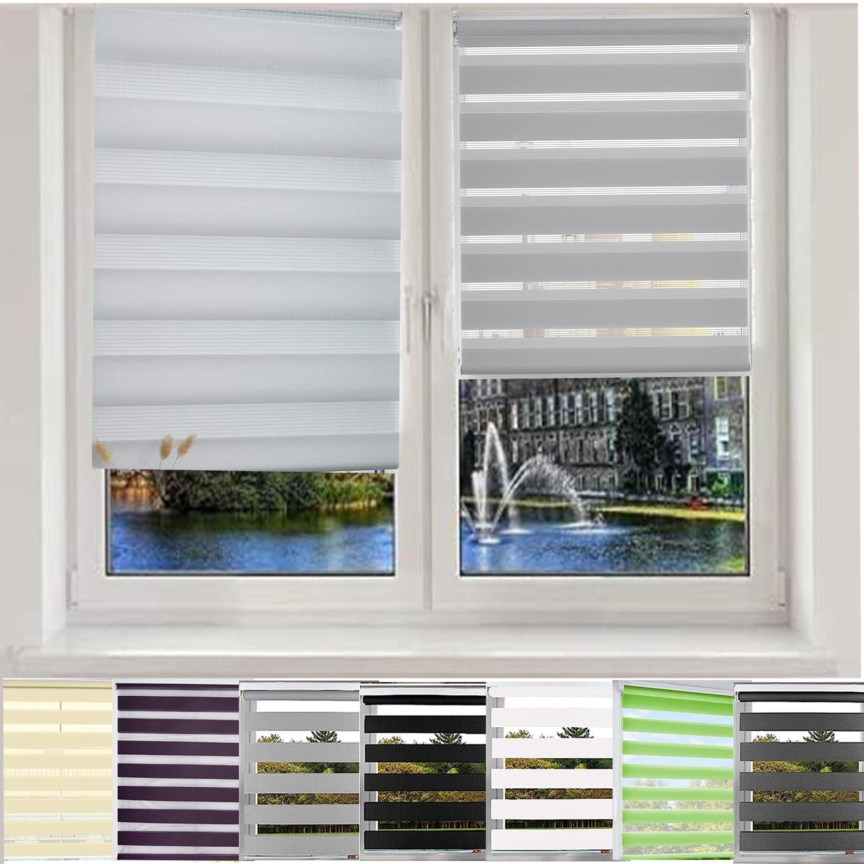 Amazon｜ロールスクリーン つっぱり式 ロールカーテン 85x200cm UV